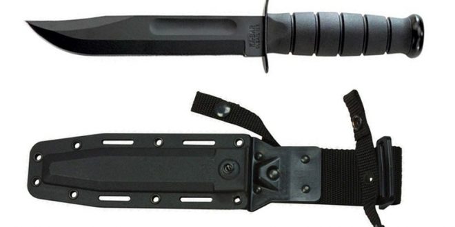 KA-BAR 1213 Black Straight Edge Knife