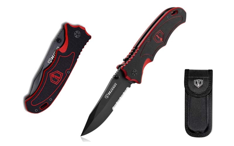 Harnds Military-Grade Double Safety Lock Tactical Folding Knife